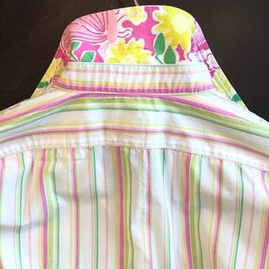 Lilly Pulitzer Top Button Up Shirt Cotton 100%